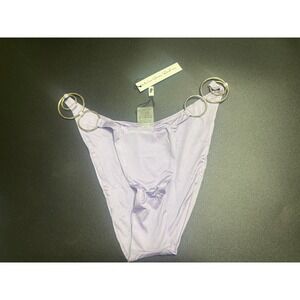 Monica Hansen Beachwear NWT Bikini Bottom O Rings Lavender/Purple Size Medium